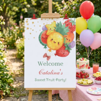 Poster Sweet Fruit Birthday | Tropical Kids Party