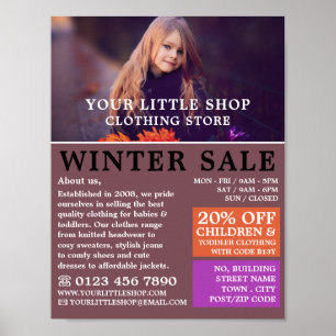 Poster Sweet Girl, Vêtements pour enfants Publicité