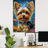 Poster Sweet Girl Yorkie (Bureau à domicile)