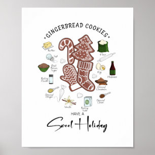 Poster Sweet Holiday Gingerbread Holiday
