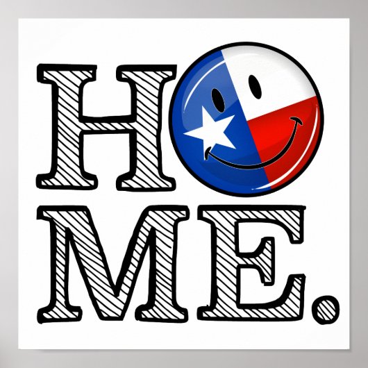 Poster Sweet Home Texas Smiling Drapeau Ménage (Devant)