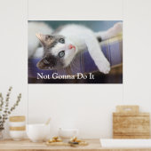 Poster Sweet Kitty Dans Lit Plaid (Cuisine)