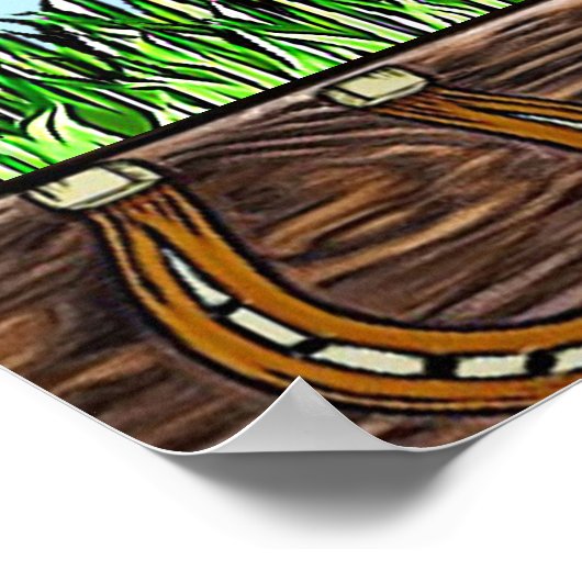 Poster Sweet Lil Ethnic Baby Cowboy et Teddy Bear (Coin)