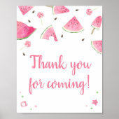 Poster Sweet Little Baby Merci de pastèque pour venir (Devant)