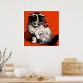 Poster sweet little kitten (Cuisine)