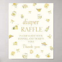 Sweet Little Lemon Baby Shower Diaper Raffle