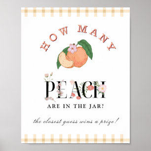 Poster Sweet Little Peach Combien de Baby shower de jeu