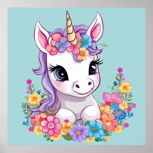 Poster Sweet Magique Baby Unicorn (Devant)