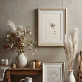 Poster Sweet Marsh Titmouse Paire Aquarelle Art