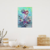 Poster Sweet Mermaid Imaginaire Art par Molly Harrison (Cuisine)