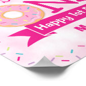 Poster Sweet ONE Donut 1er anniversaire Fille fête Bienve (Coin)