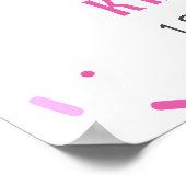 Poster Sweet One Rose Gold Donut Premier anniversaire Bie (Coin)