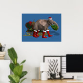 Poster Sweet Santa Claus Elephant (Bureau à domicile)