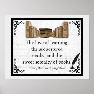 Poster Sweet Serenity of Books - Citation longue