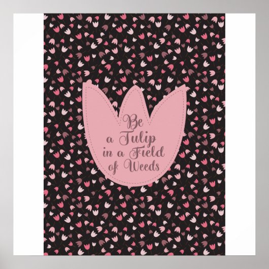 Poster Sweet Simple Tulip Motif rose - Toutes les directi (Devant)