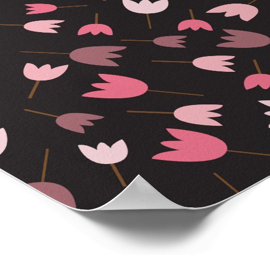 Poster Sweet Simple Tulip Motif rose - Toutes les directi (Coin)