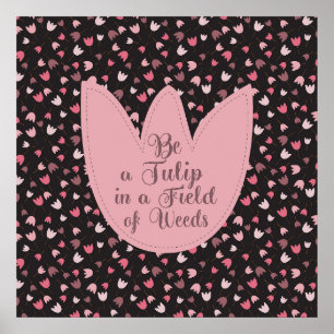 Poster Sweet Simple Tulip Motif rose - Toutes les directi