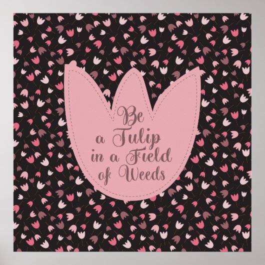 Poster Sweet Simple Tulip Motif rose - Toutes les directi (Devant)