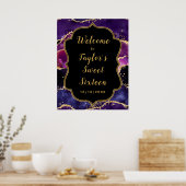 Poster Sweet sixteen d'agate de séquences d'or violet (Cuisine)