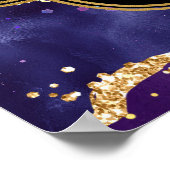 Poster Sweet sixteen d'agate de séquences d'or violet (Coin)