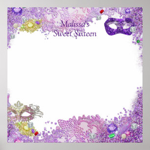 Poster Sweet sixteen, Quinceanera, Masquerade Se connecte