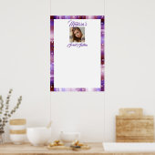 Poster Sweet sixteen, Satin Violet, Photo personnalisée (Cuisine)