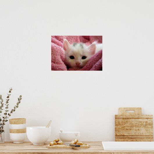 Poster Sweet soft kitten (Cuisine)