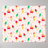 Poster Sweet Summer Fun Rainbow Ice Cream Sprinkings (Devant)