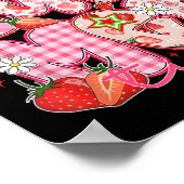 Poster Sweet Summer Time Fraise Vibes été Hello Su (Coin)