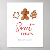 Poster Sweet Treats Christmas Party Sign (Devant)