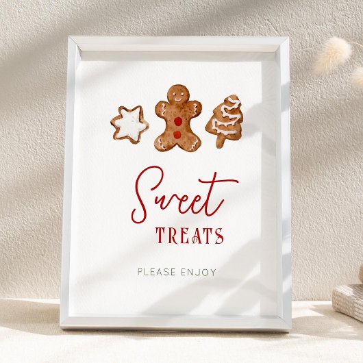 Poster Sweet Treats Christmas Party Sign