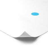 Poster Sweet Un 1er Anniversaire Ice Pop Bleu Vert (Coin)