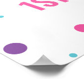 Poster Sweet Un 1er anniversaire Rainbow Ice Pop (Coin)