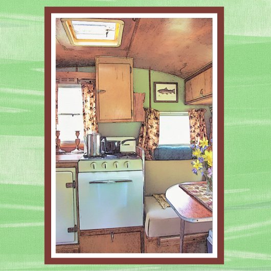 Poster Sweet Vintage Camper Trailer Cuisine