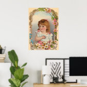 Poster Sweet Vintage fille (Bureau à domicile)
