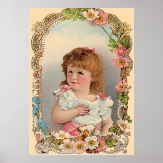 Poster Sweet Vintage fille (Devant)