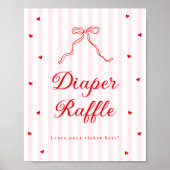 Poster Sweetheart Baby Shower Diaper Raffle Sign (Devant)