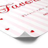 Poster Sweetheart Baby Shower Favors Sign (Coin)