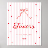 Poster Sweetheart Baby Shower Favors Sign (Devant)