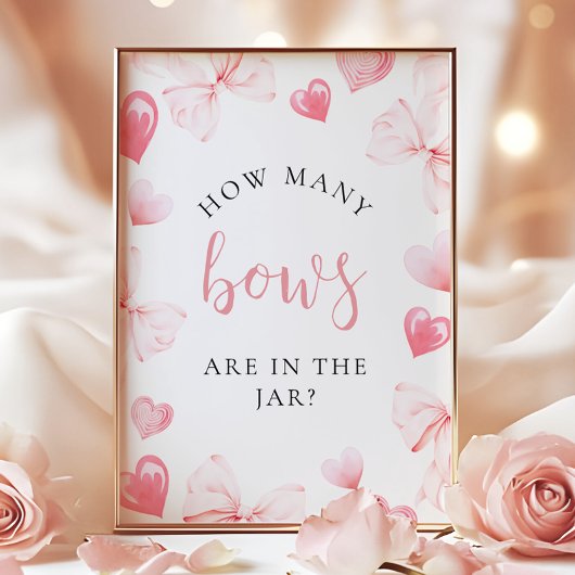 Poster Sweetheart How Many in the Jar Baby Shower Sign