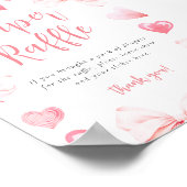 Poster Sweetheart Pink Bow Diaper Raffle Table Sign (Coin)