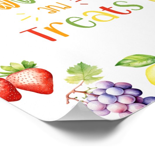 Poster Sweets and frit fruits Fruit à deux tti anniversai (Coin)