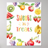 Poster Sweets and frit fruits Fruit à deux tti anniversai (Devant)