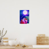 Poster Sweets Dreams Flamants roses tropicaux et Pleine l (Cuisine)