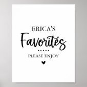 Poster Sweets et Traitements favoris Favoriser le panneau (Devant)