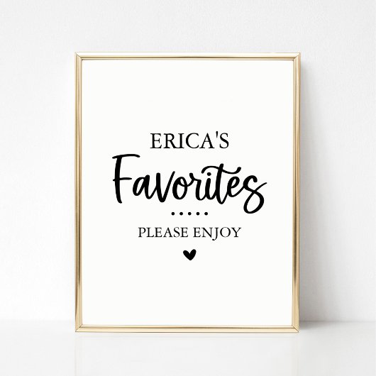 Poster Sweets et Traitements favoris Favoriser le panneau