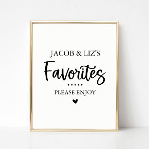 Poster Sweets et Traitements favoris Favoriser le panneau