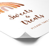 Poster Sweets & Traitements Aquarelle Arc-en-ciel Baby sh (Coin)