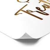 Poster Sweets & Traitements Simple Or écriture signature (Coin)