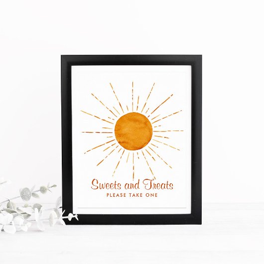 Poster Sweets & Treats Sunshine Baby Shower